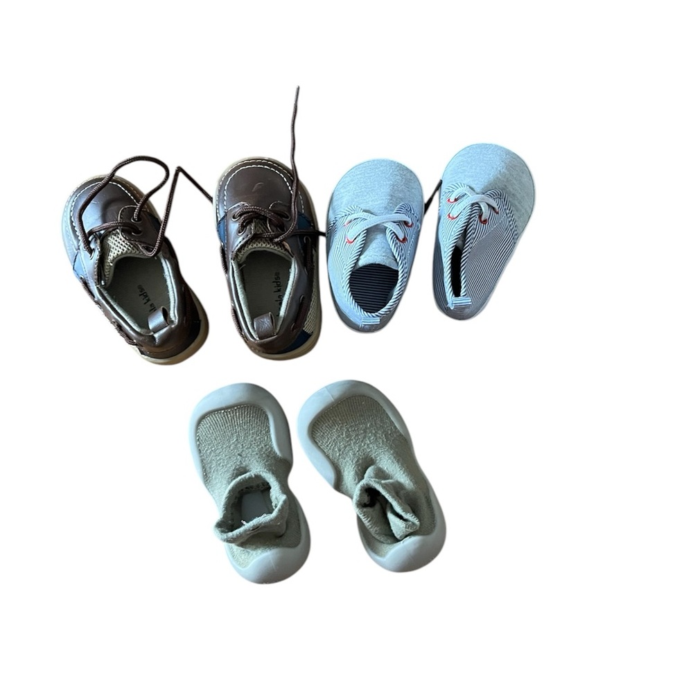 Baby Shoes Set - Brown, Blue, Green